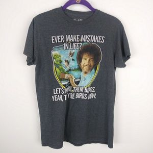Bob Ross Graphic T Shirt Men's Size S Small